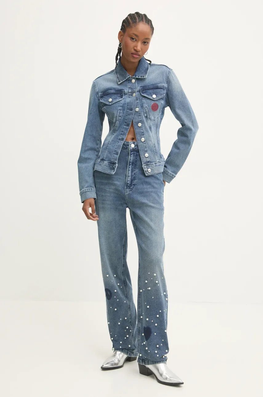 Джинсы Moschino Jeans женские высокая посадка A0312 8721 Джинсы Moschino Jeans женские высокая посадка A0312 8721
