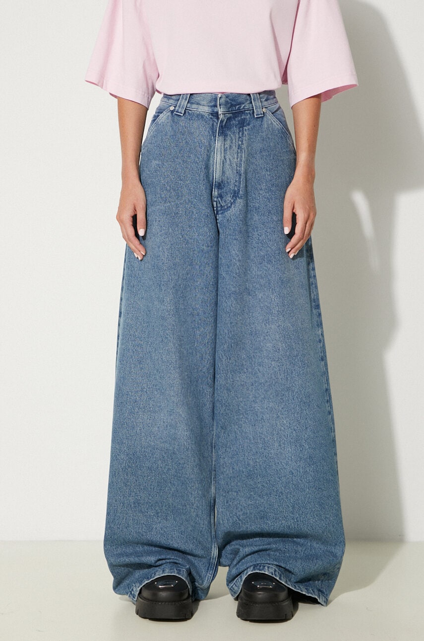 AMBUSH jeansi Denim Baggy Pants femei high waist, BWYB004F24DEN0024000