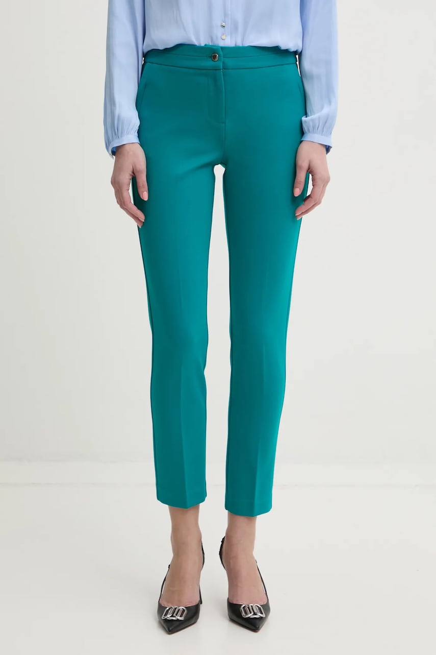 Morgan jeansi PELO femei, culoarea turcoaz, PELO