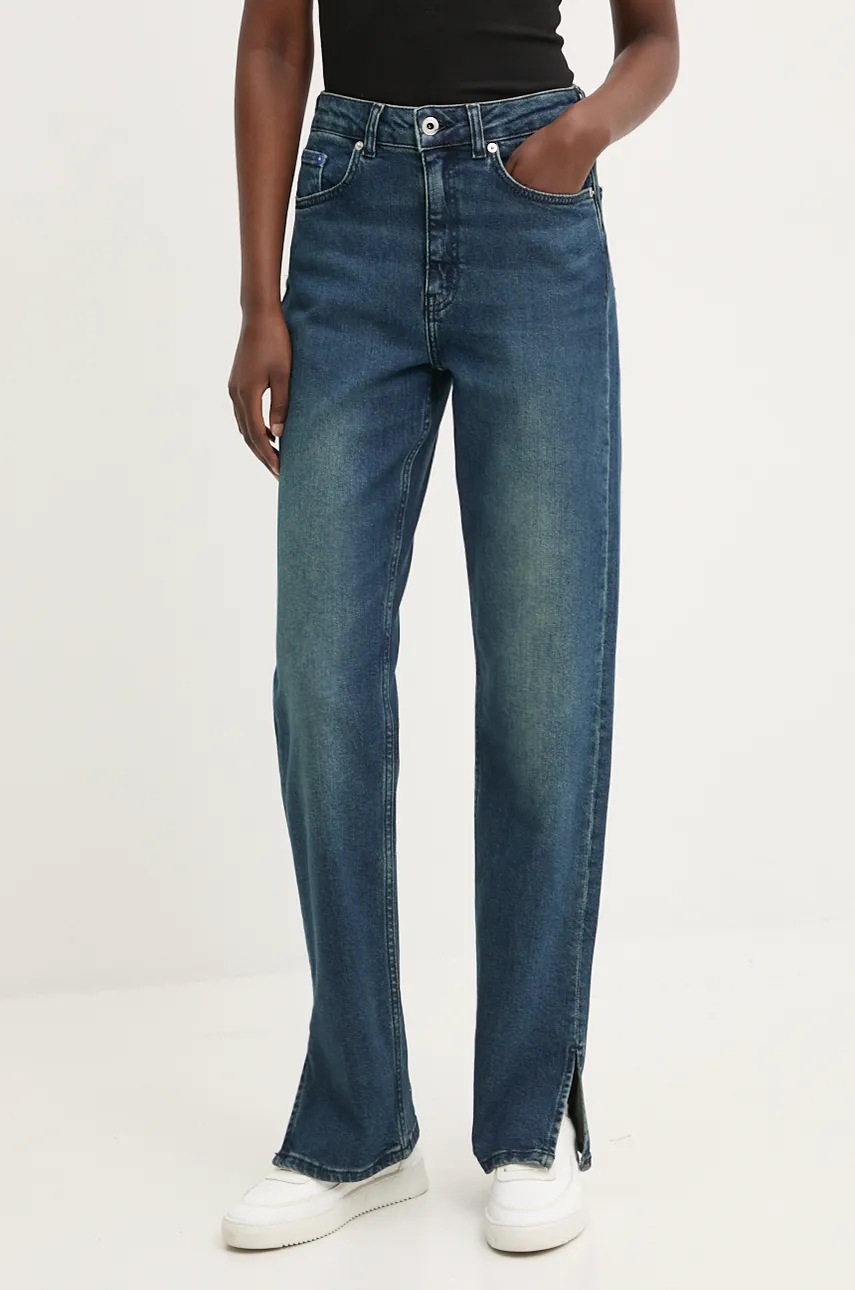 

Дънки Karl Lagerfeld Jeans с висока талия 246J1109, Тъмносин