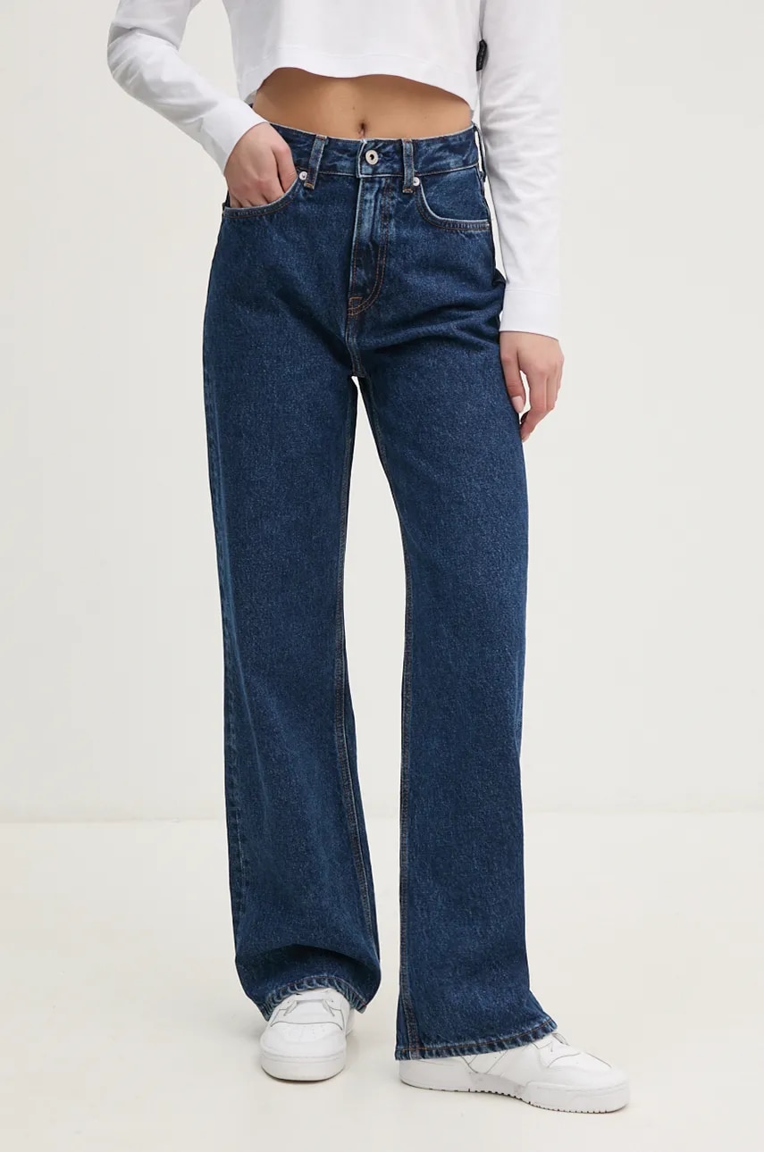 Pepe Jeans blugi Red Bull Racing x Pepe Jeans femei high waist, RL200002R168