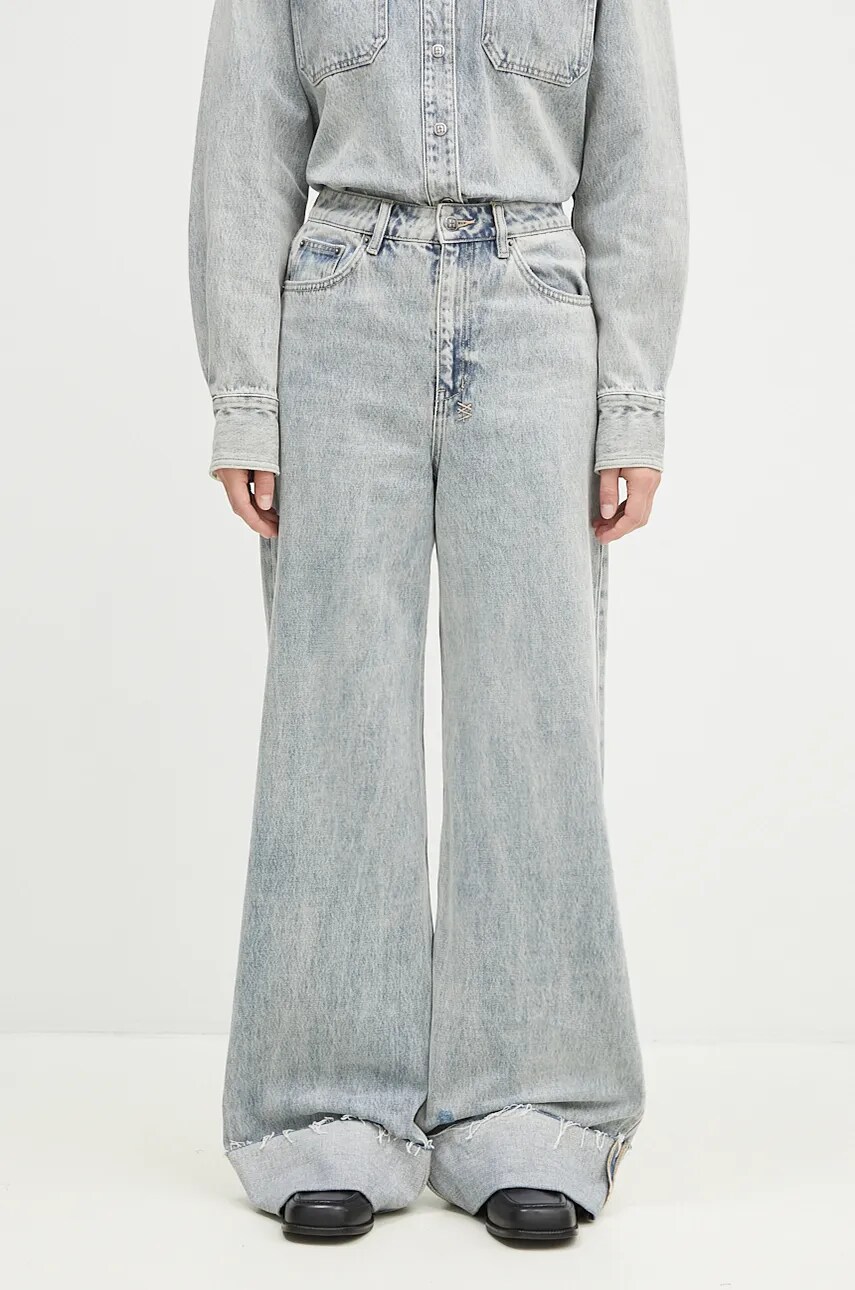 KSUBI jeansi Strider Worn Cuffed femei high waist, WPF24DJ023