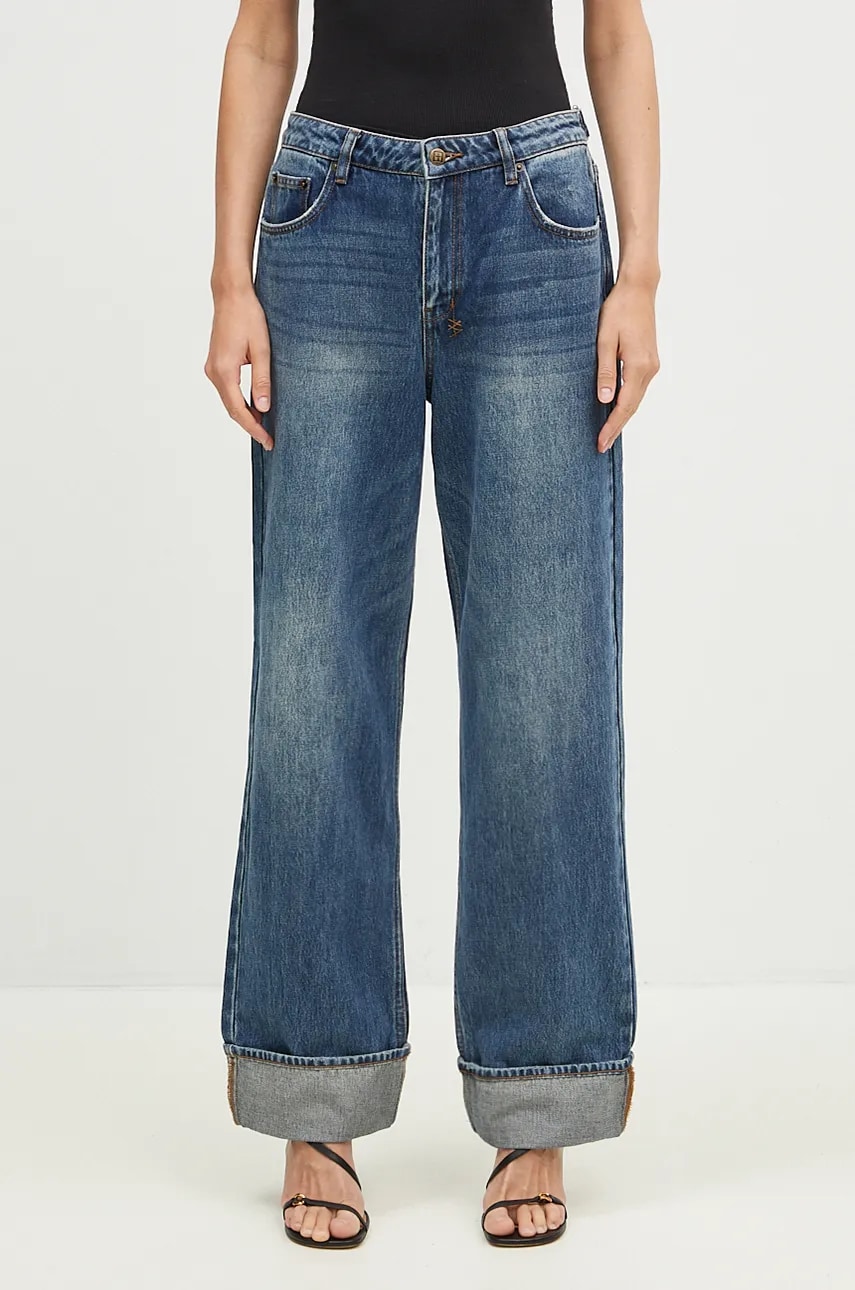 KSUBI jeans Low Rider Cuffed Aged femei high waist, WFA24DJ006
