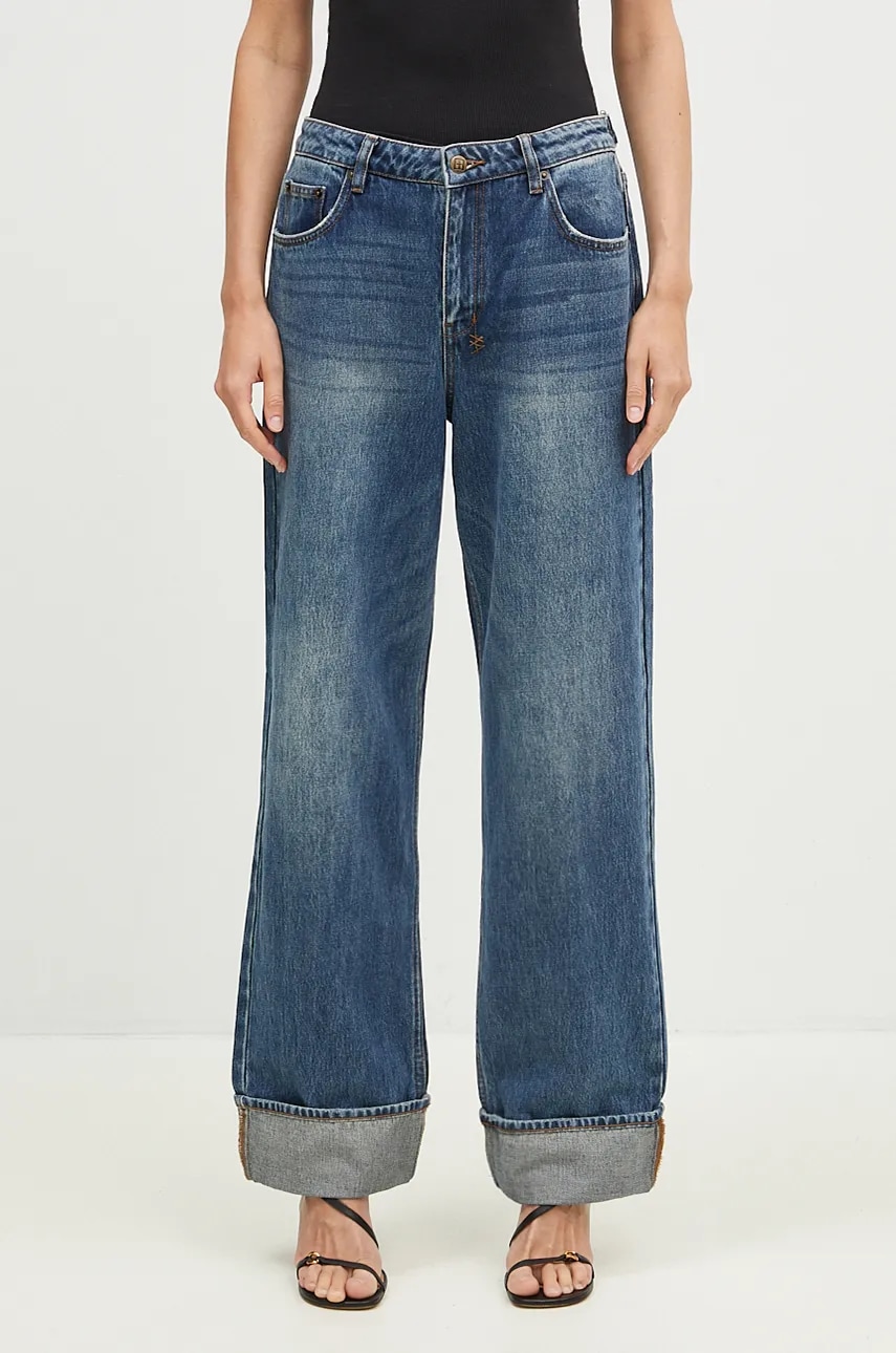 KSUBI jeans Low Rider Cuffed Aged femei high waist, WFA24DJ006