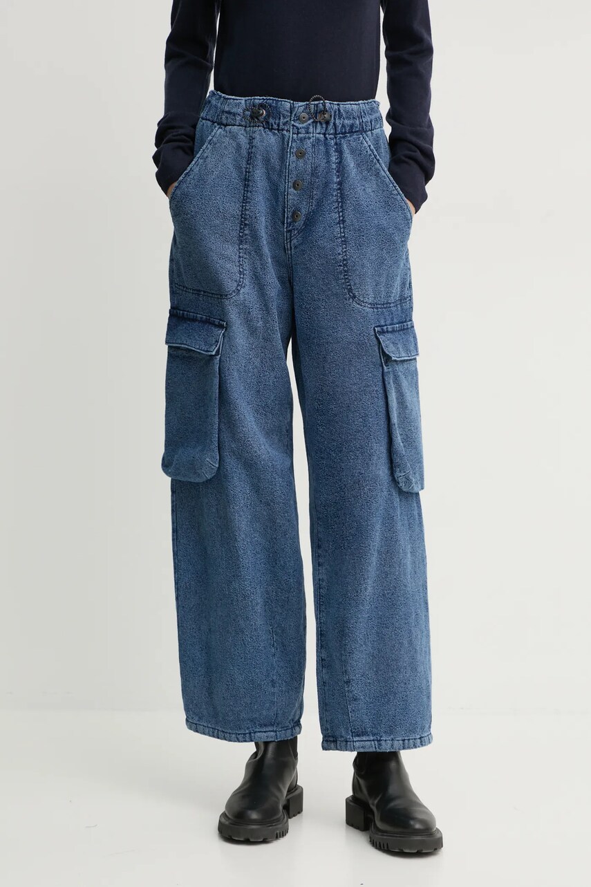 G-Star pantaloni de bumbac drept, high waist, D25321-D759