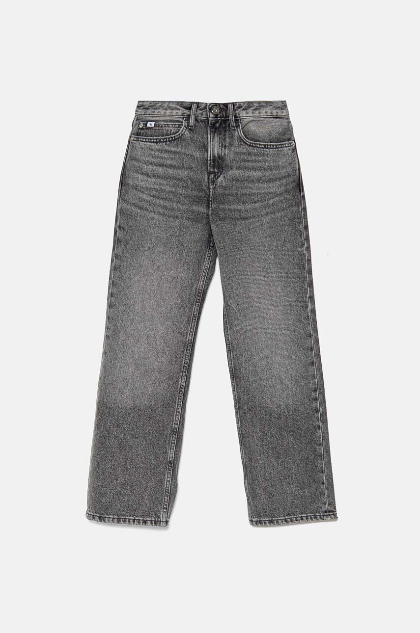 

Детски дънки Calvin Klein Jeans HR WIDE LEG WSH IG0IG02600, Сив