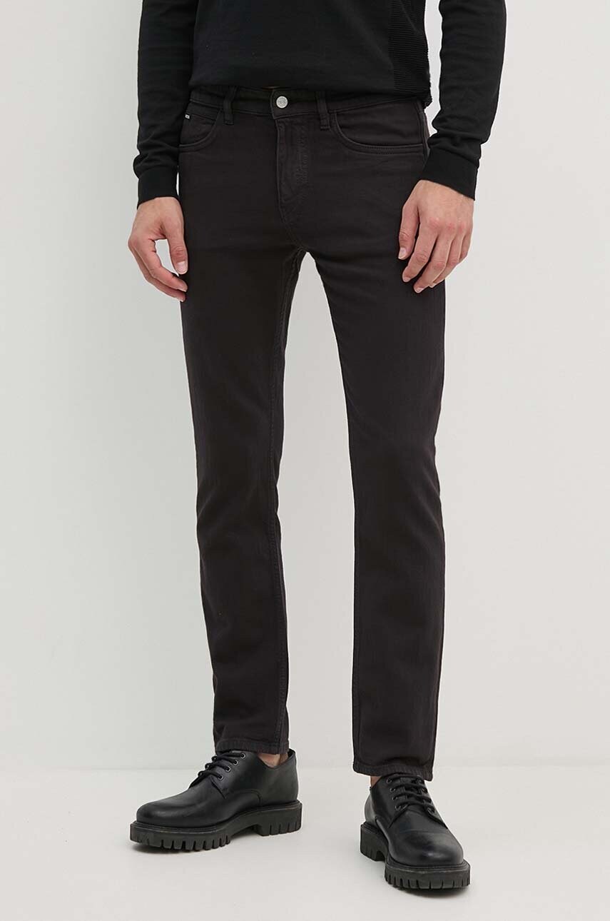 BOSS jeansi barbati, culoarea negru, 50520539