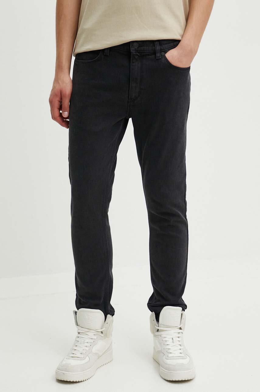 HUGO jeansi barbati, culoarea negru, 50517484