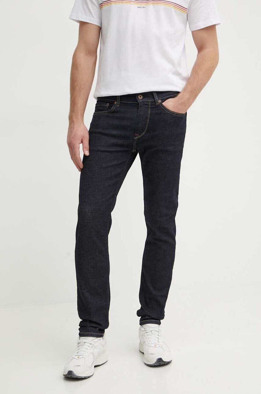 Pepe Jeans jeansi SLIM JEANS barbati, culoarea albastru marin, PM207388AB1 Pepe Jeans jeansi SLIM JEANS barbati, culoarea albastru marin, PM207388AB1