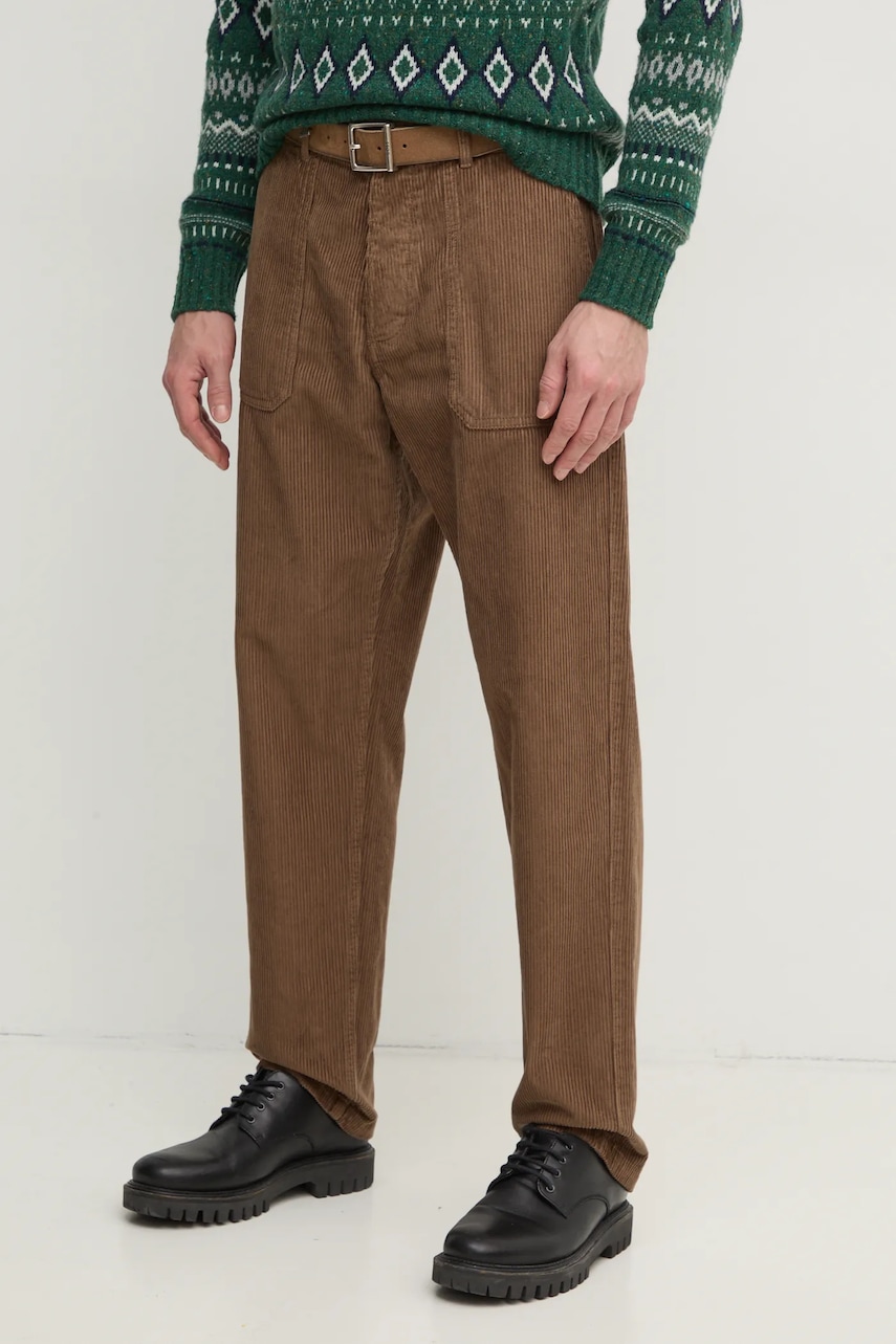 United Colors of Benetton pantaloni barbati, culoarea maro, cu fason chinos, 4FYHUF03S