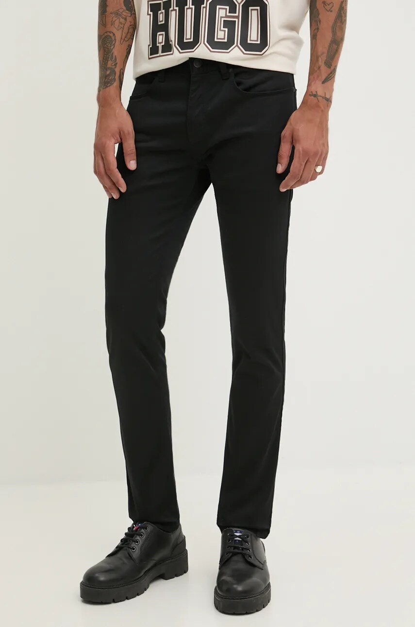 HUGO jeansi barbati, culoarea negru, 50525250