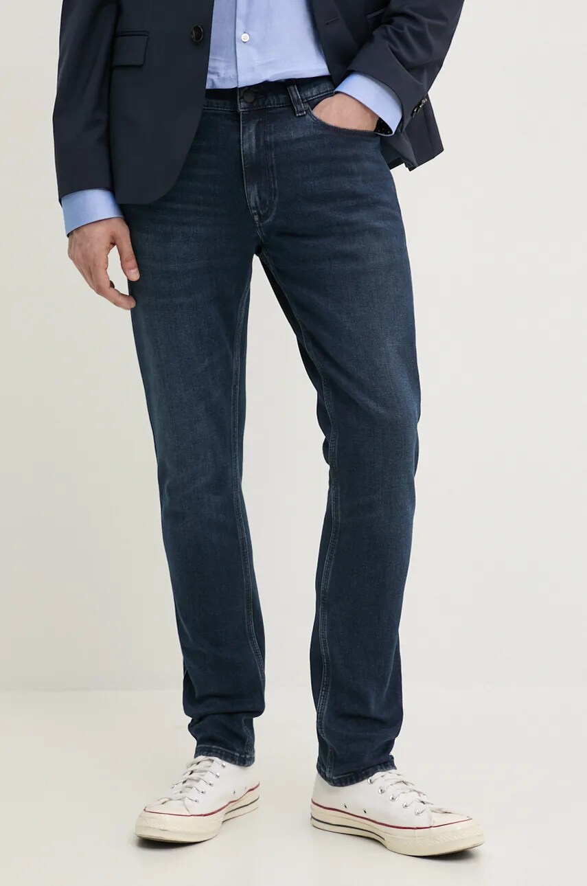 HUGO jeansi barbati, culoarea albastru marin, 50522149