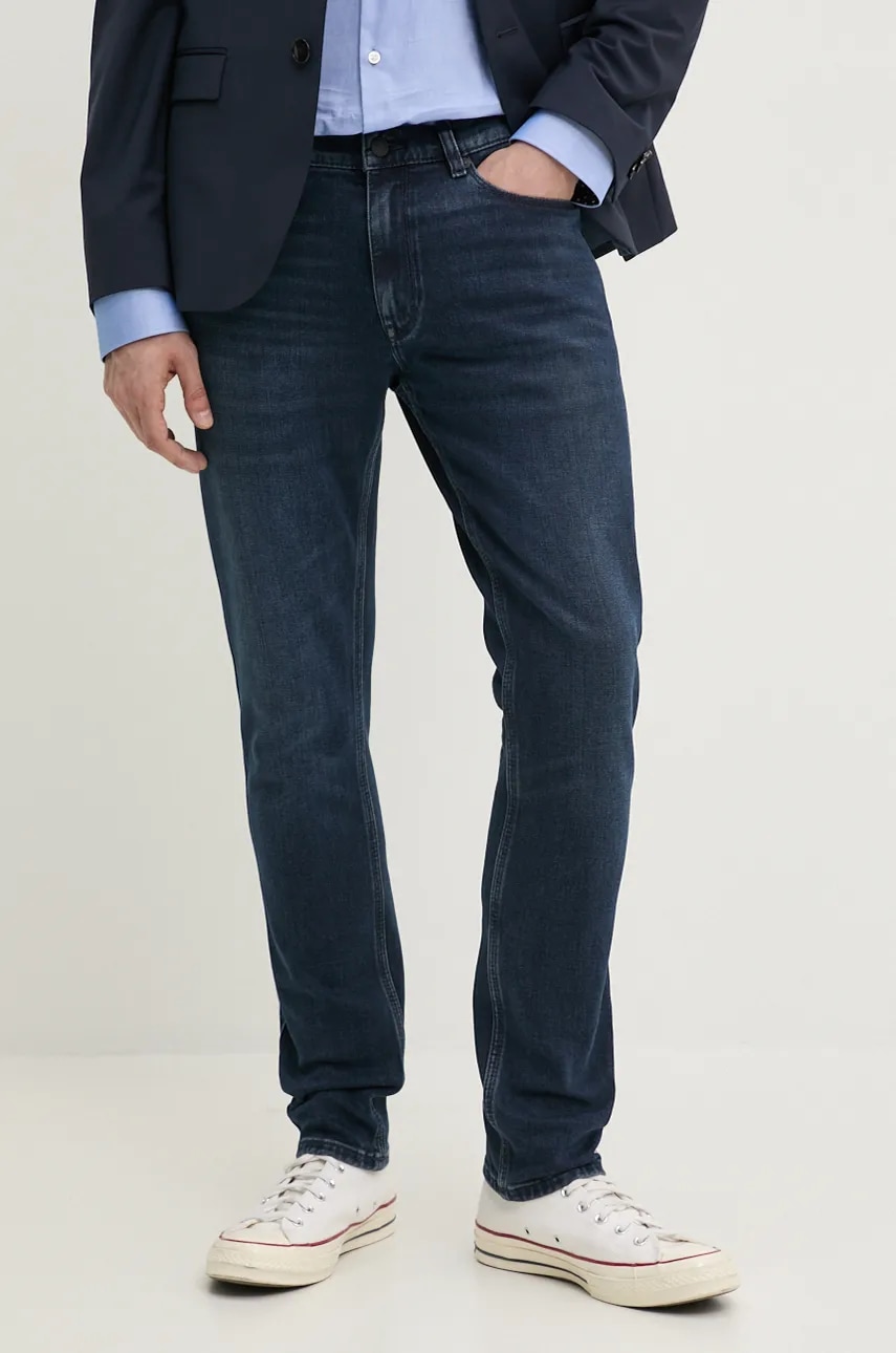 HUGO jeansi barbati, culoarea albastru marin, 50522149