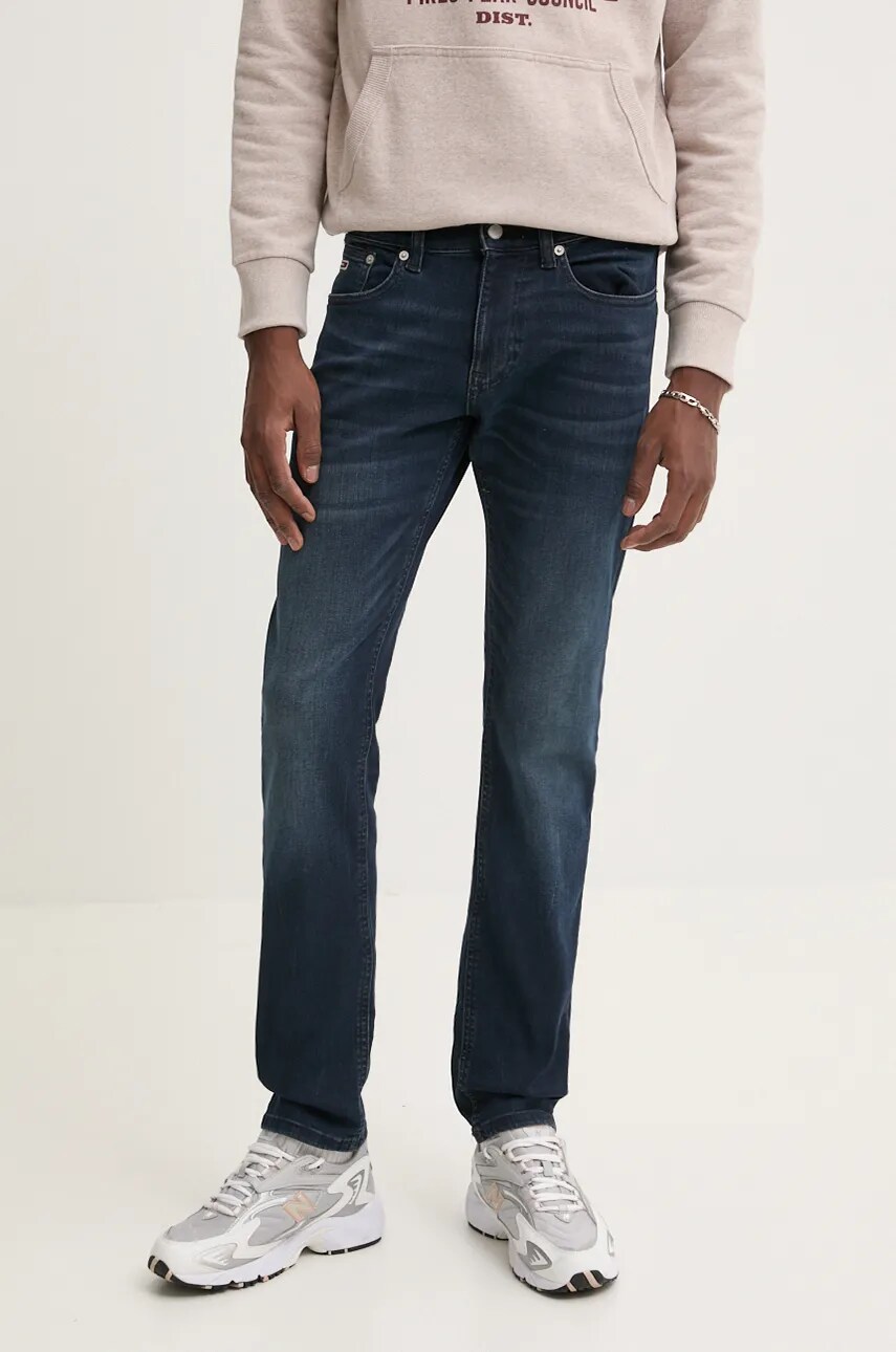 Tommy Jeans jeansi barbati, culoarea albastru marin, DM0DM20386