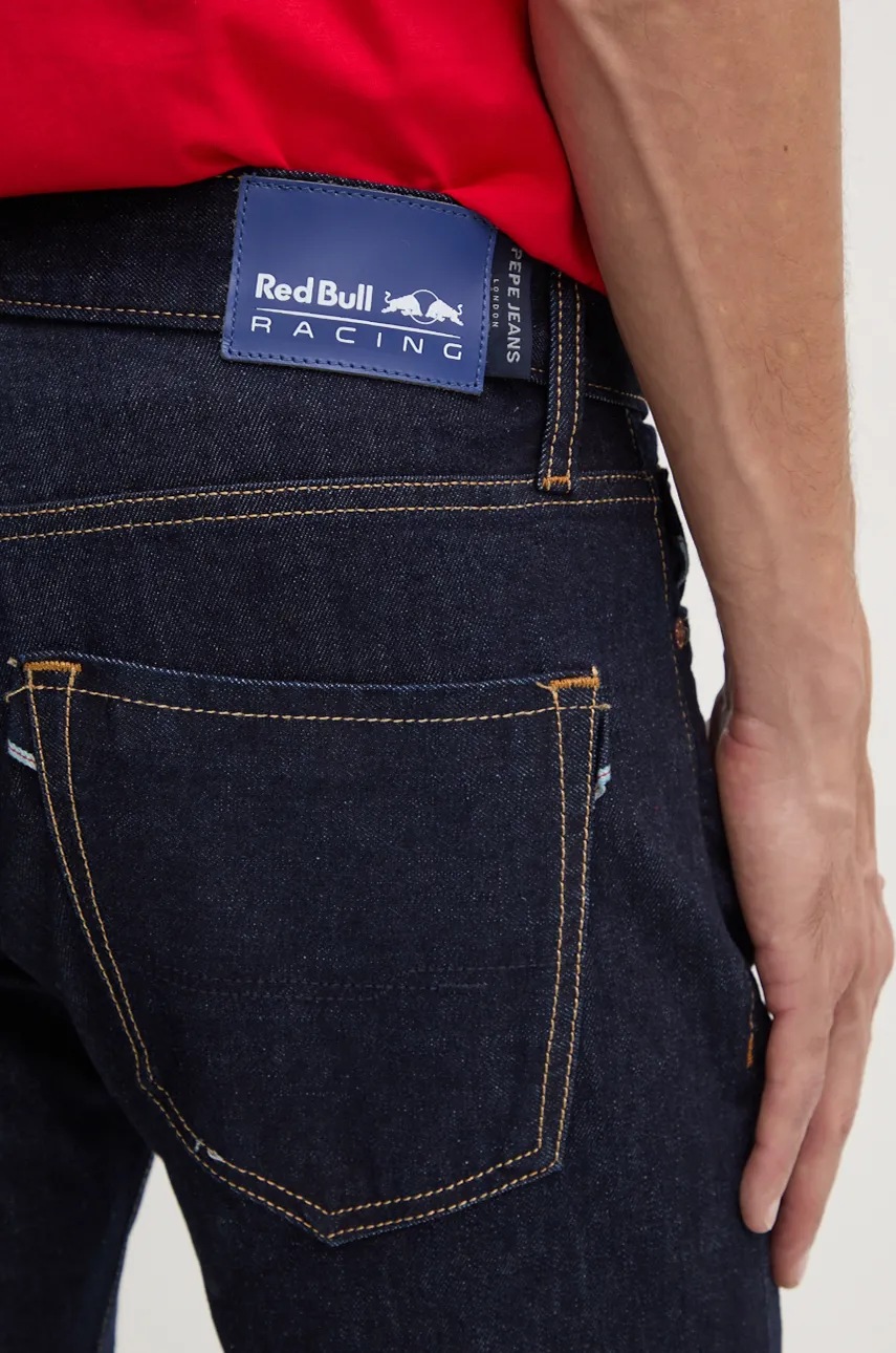 Τζιν παντελόνι Red Bull Racing x Pepe Jeans χρώμα: ναυτικό μπλε, RM200005R032 φωτογραφία