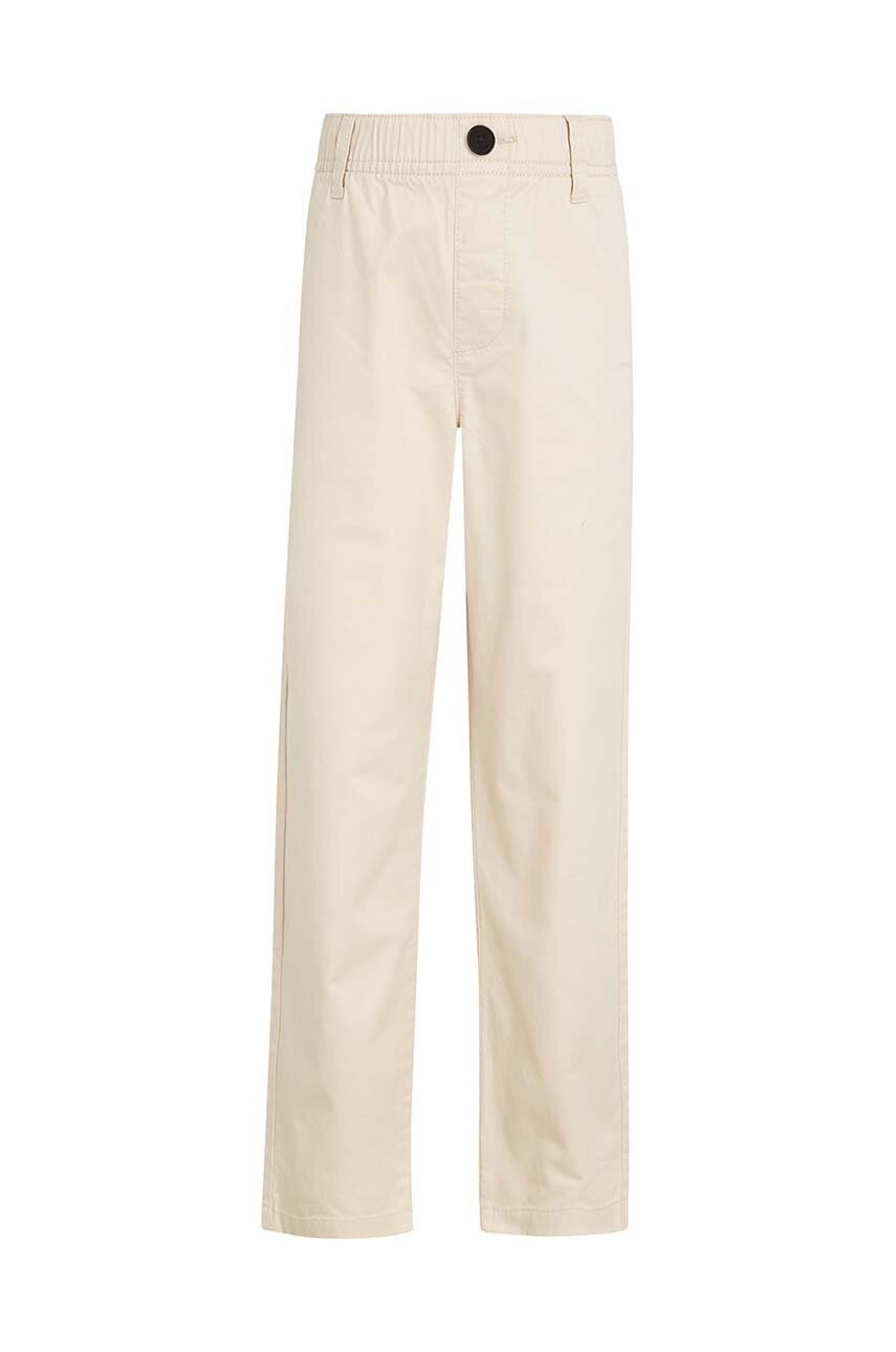Дитячі штани Tommy Hilfiger SKATER CHINO PANT колір бежевий однотонні KB0KB09146