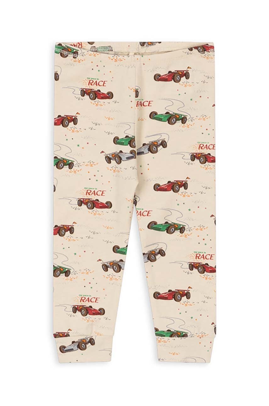 Konges Sløjd pantaloni de trening pentru copii BASIC PANTS GOTS culoarea bej, modelator, KS101417