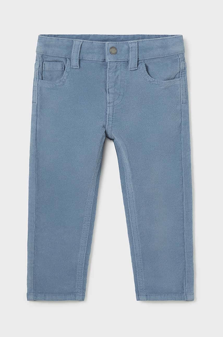 Mayoral pantaloni de bumbac pentru copii sztruks slim fit basi neted, 502