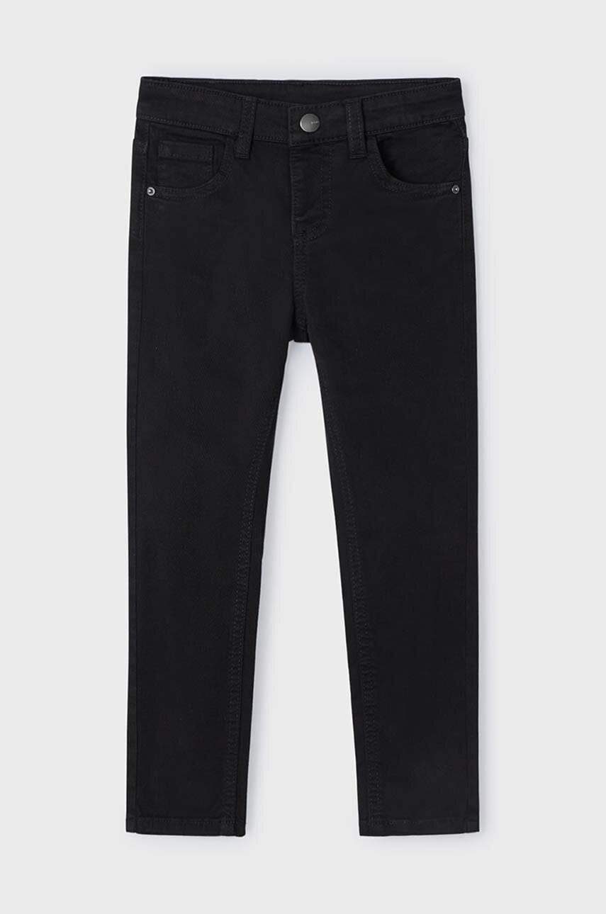 Mayoral pantaloni copii slim fit basic culoarea negru, neted, 517 Mayoral pantaloni copii slim fit basic culoarea negru, neted, 517