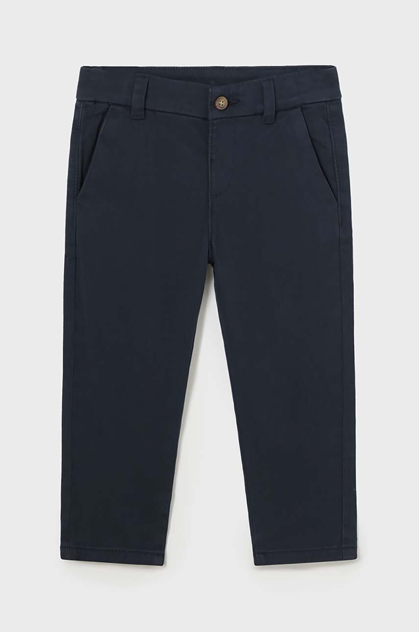 Mayoral pantaloni bebe culoarea albastru marin, neted, 521