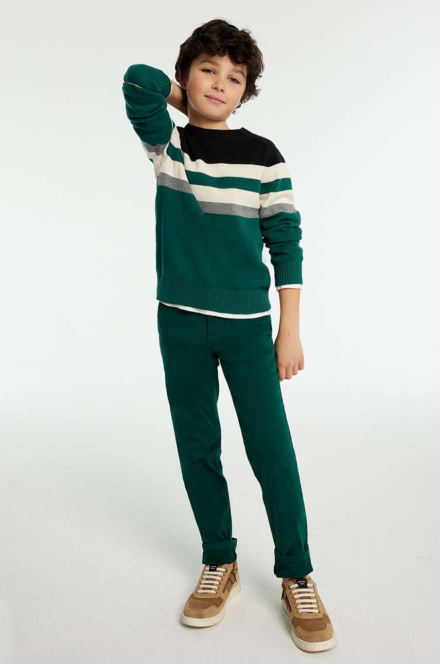 Mayoral pantaloni copii culoarea verde, neted, 530 Mayoral pantaloni copii culoarea verde, neted, 530