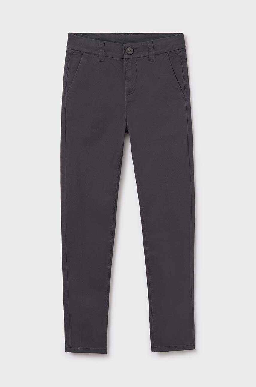 Mayoral pantaloni copii culoarea gri, neted, 530