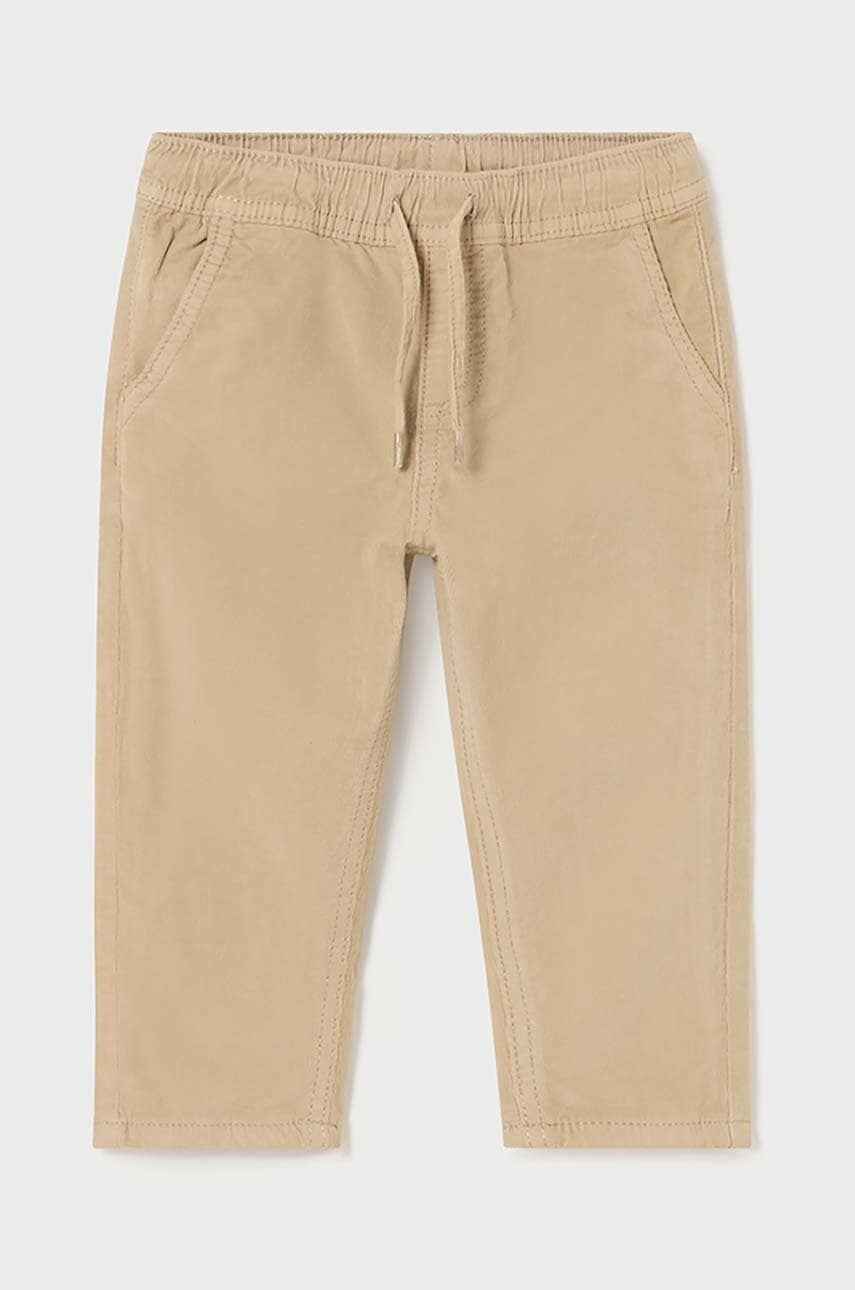 Mayoral pantaloni copii culoarea bej, neted, 2537