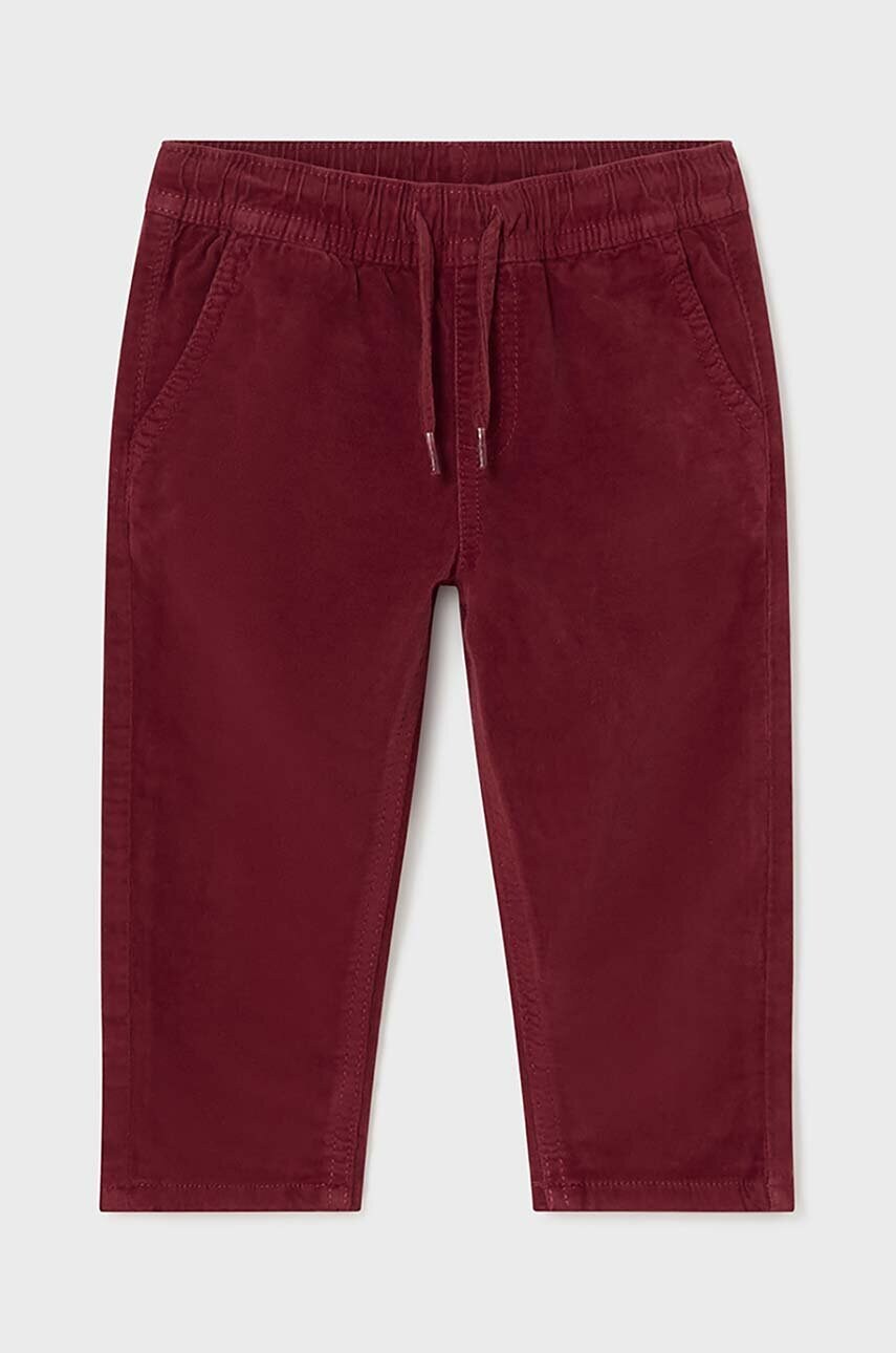 Mayoral pantaloni copii culoarea bordo, neted, 2537 Mayoral pantaloni copii culoarea bordo, neted, 2537