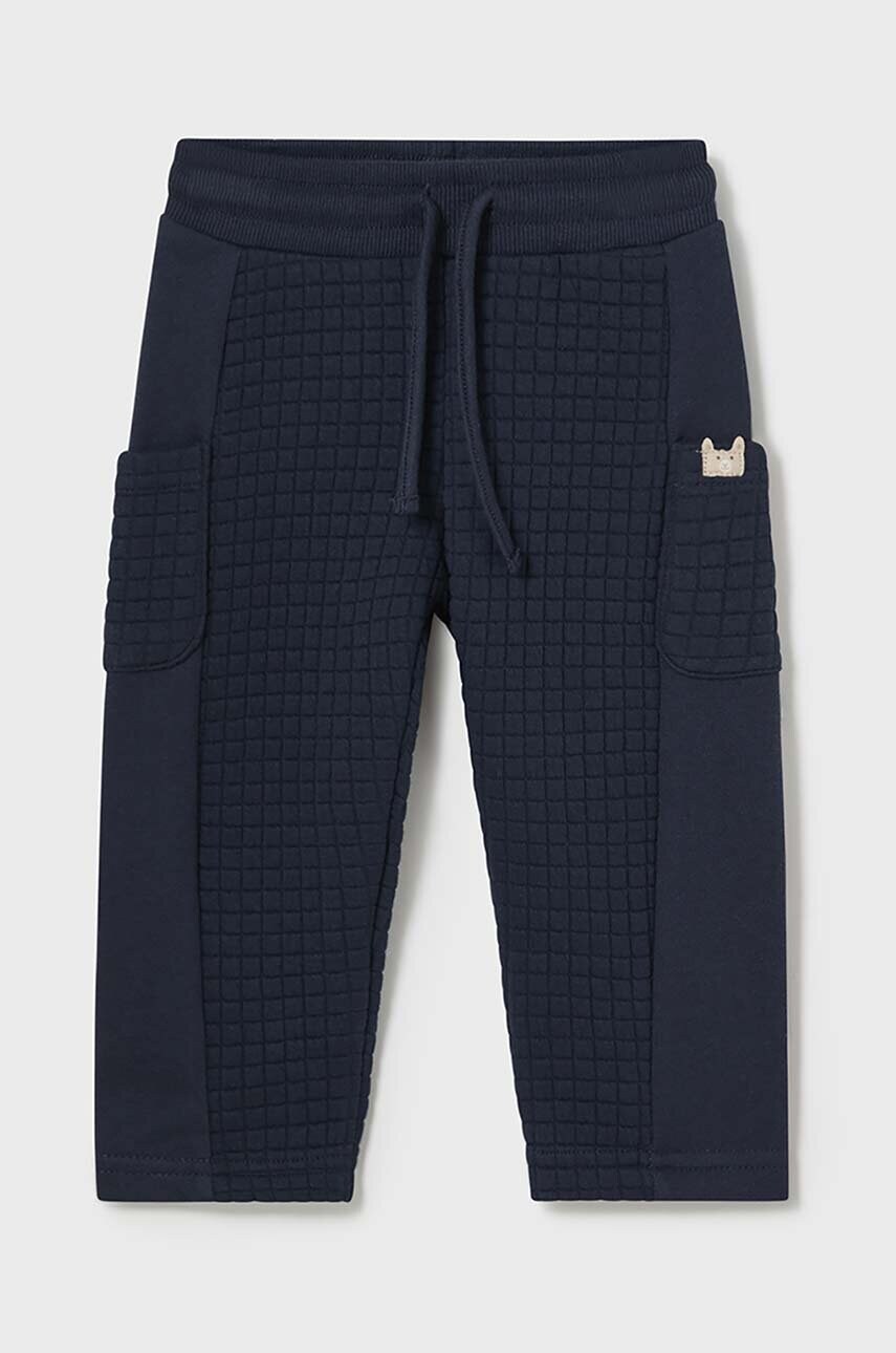 Mayoral pantaloni de trening pentru bebeluși culoarea albastru marin, neted, 2540