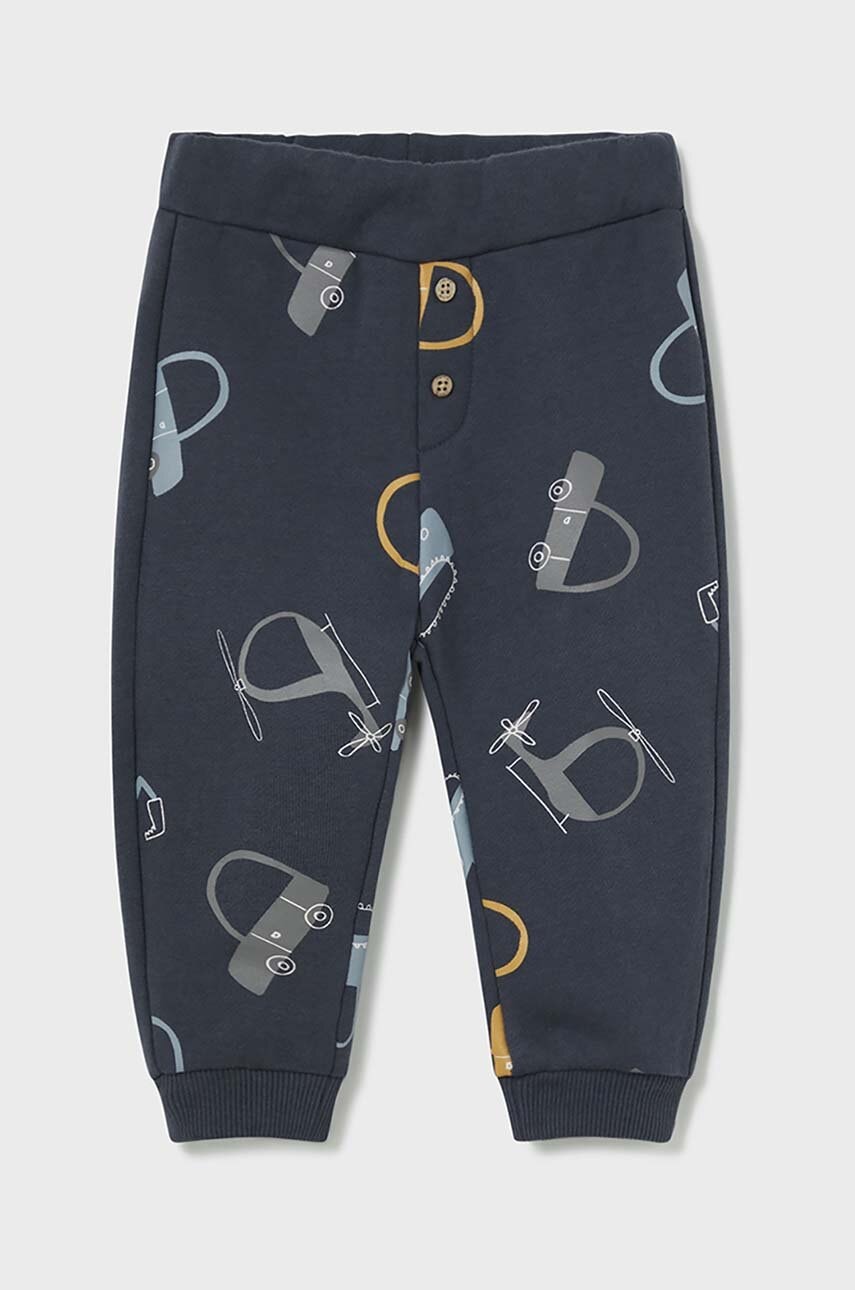 Mayoral pantaloni de trening pentru copii culoarea albastru marin, modelator, 2541