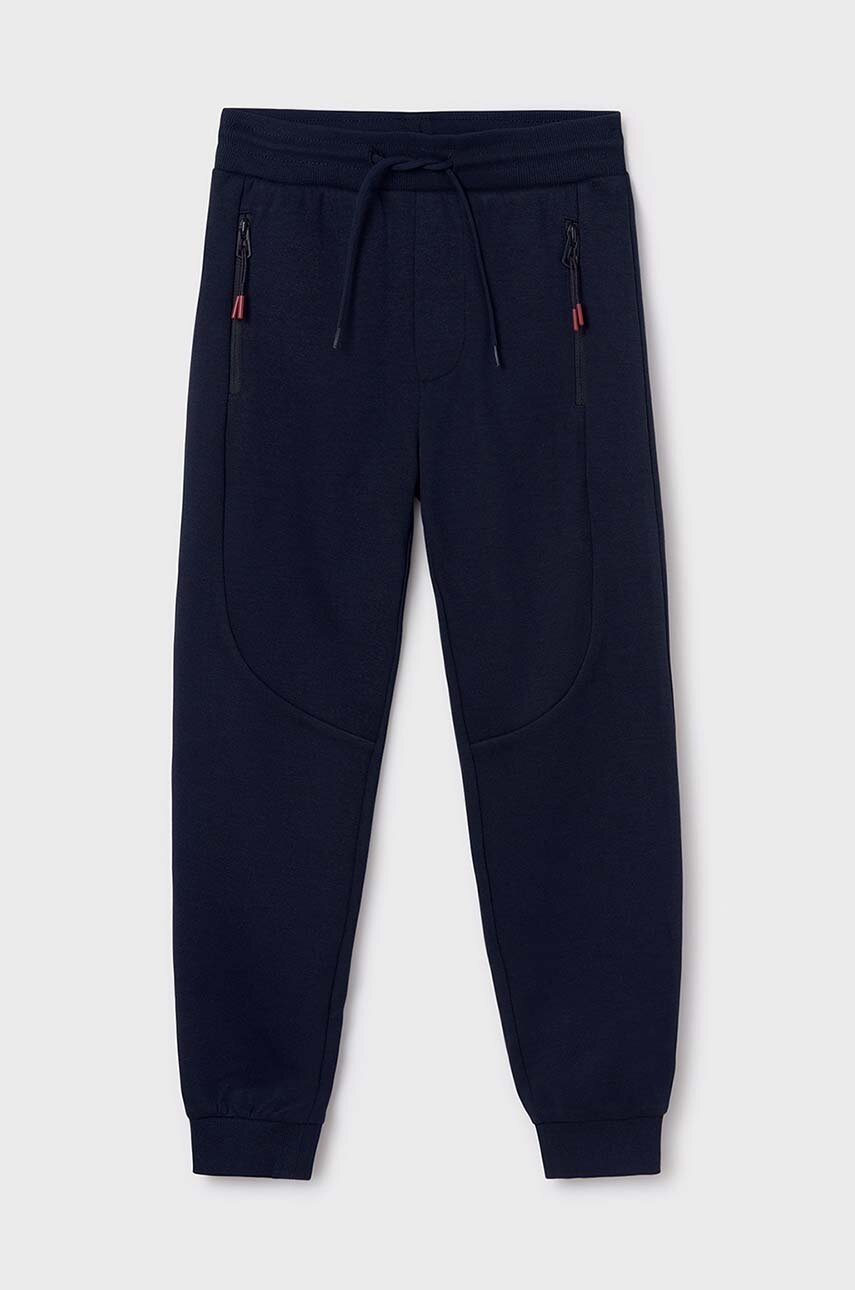 Mayoral pantaloni de trening pentru copii culoarea albastru marin, neted, 7530