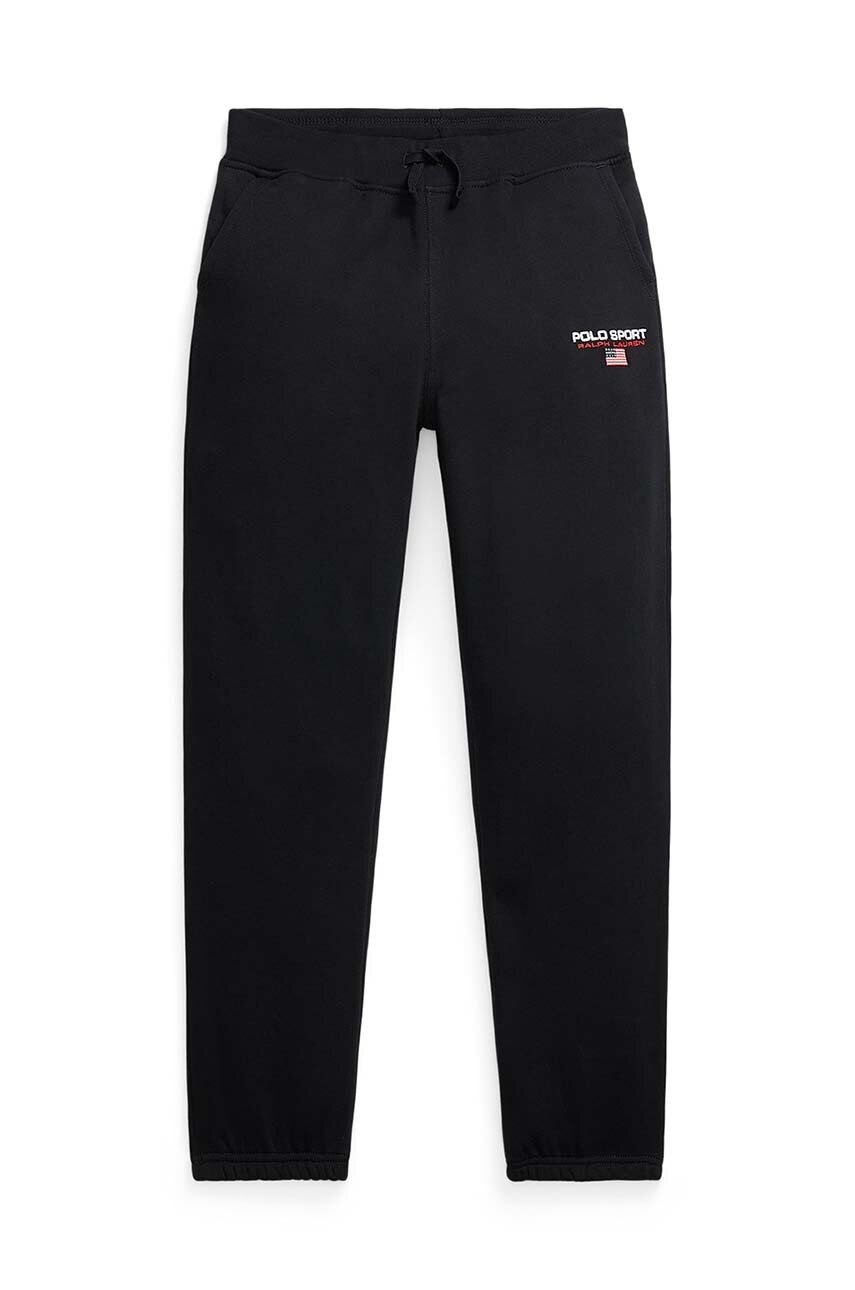 

Детски спортен панталон Polo Ralph Lauren в черно с изчистен дизайн 323962124003, Черен