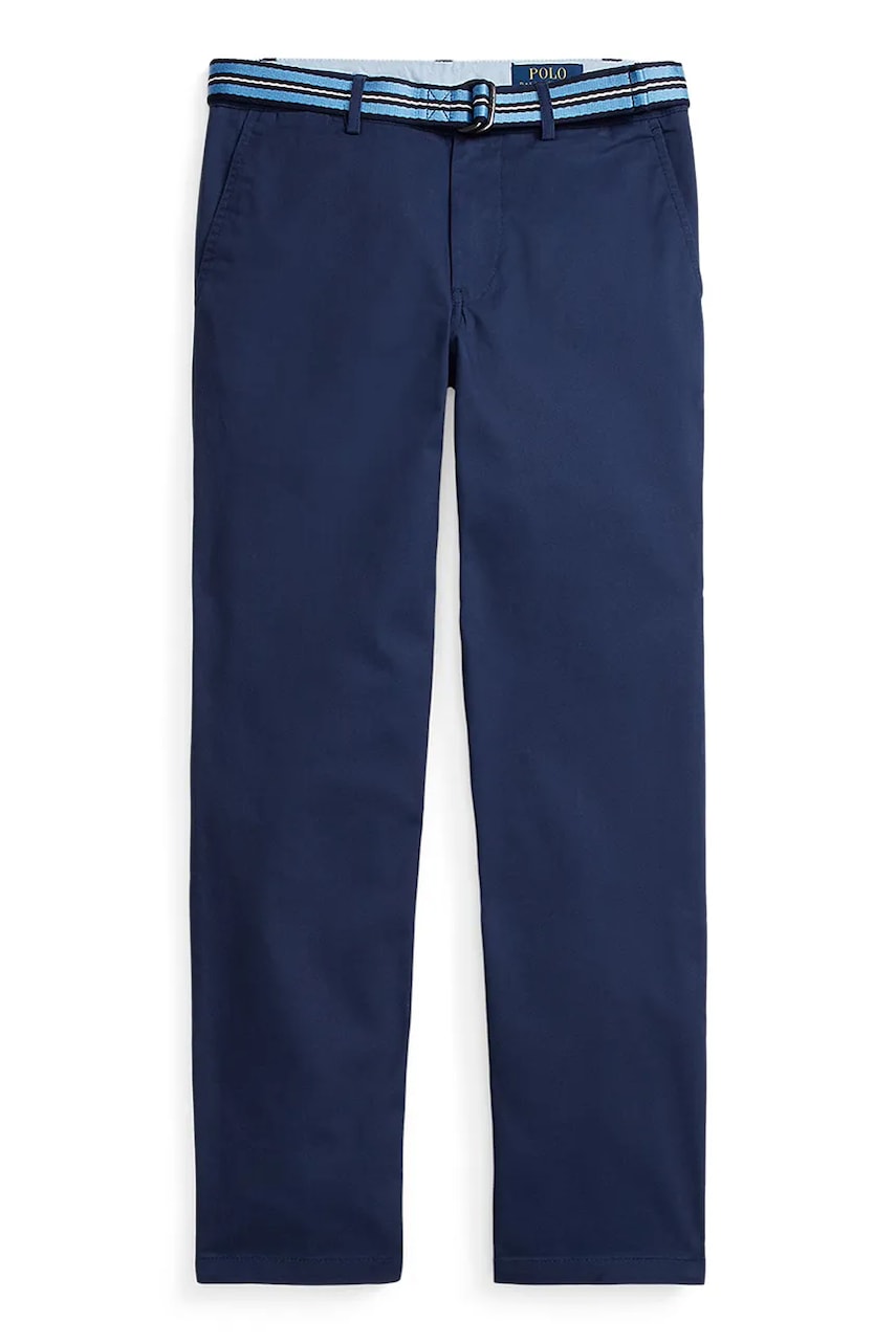 Детские брюки Polo Ralph Lauren цвет синий однотонные 323855394001 Детские брюки Polo Ralph Lauren цвет синий однотонные 323855394001