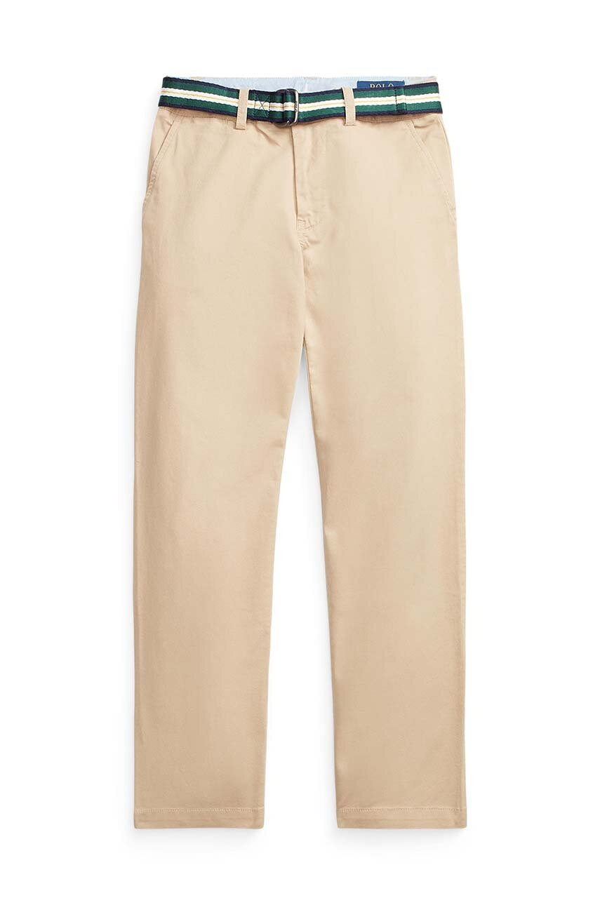 Детские брюки Polo Ralph Lauren цвет бежевый однотонные 323855394002