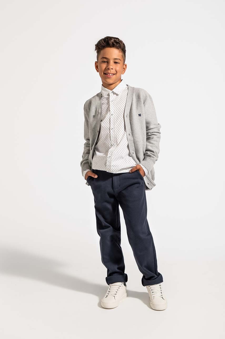 Coccodrillo pantaloni copii culoarea albastru marin, neted, BACK TO SCHOOL BOY
