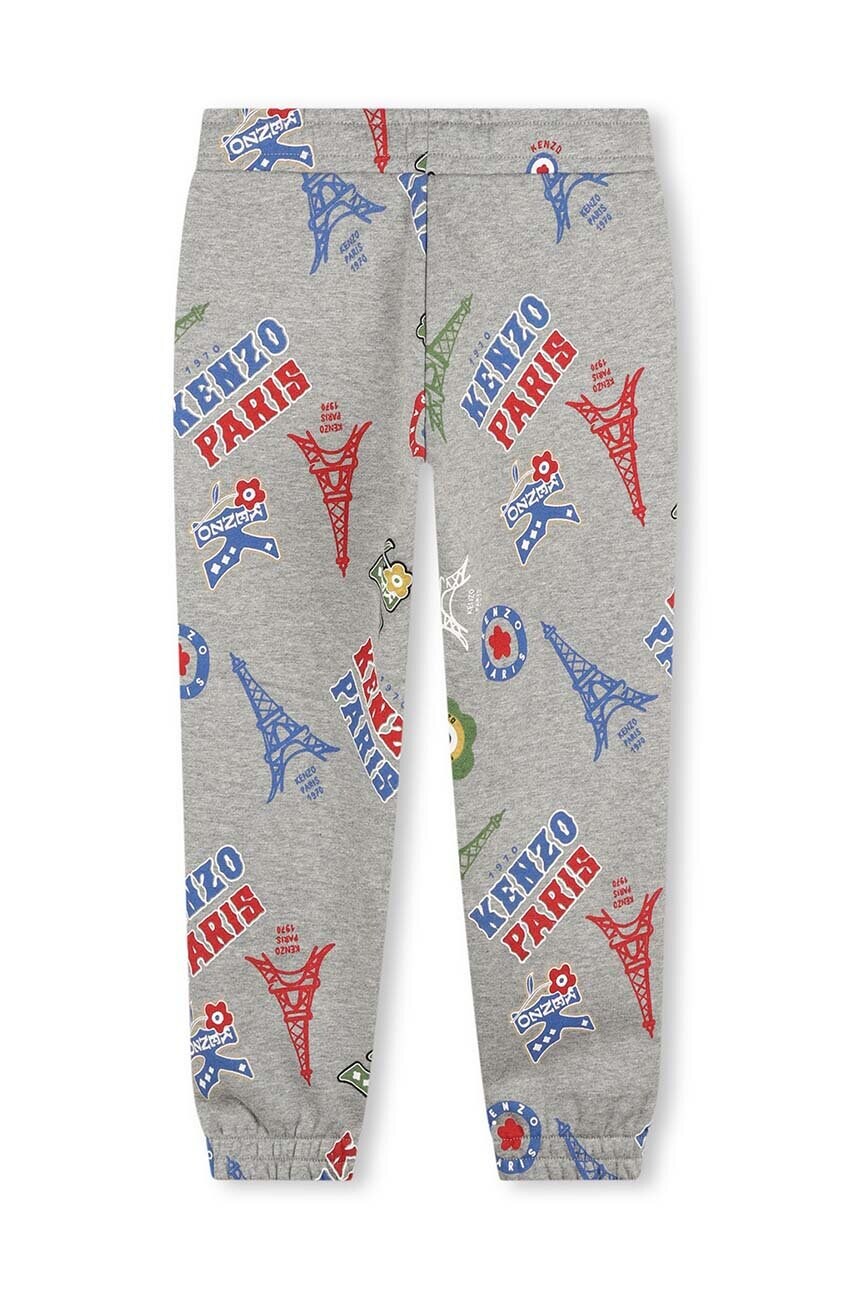 Kenzo Kids gyerek pamut nadrág szürke, mintás, K60798 termék 2. képe