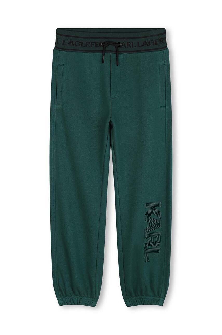 Дитячі спортивні штани Karl Lagerfeld колір зелений з аплікацією Z30262 в Чернігові Дитячі спортивні штани Karl Lagerfeld колір зелений з аплікацією Z30262 в Чернігові