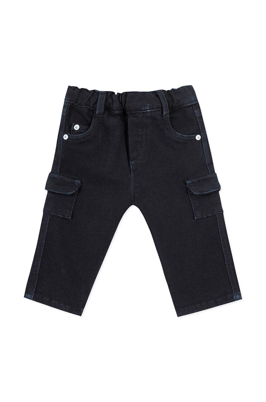 Tartine et Chocolat pantaloni copii culoarea albastru marin, neted, TZ22031