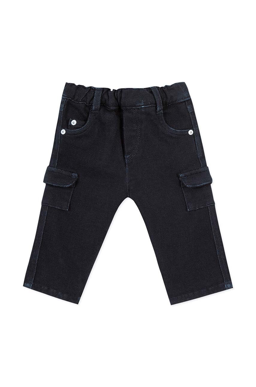 Tartine et Chocolat pantaloni copii culoarea albastru marin, neted, TZ22031