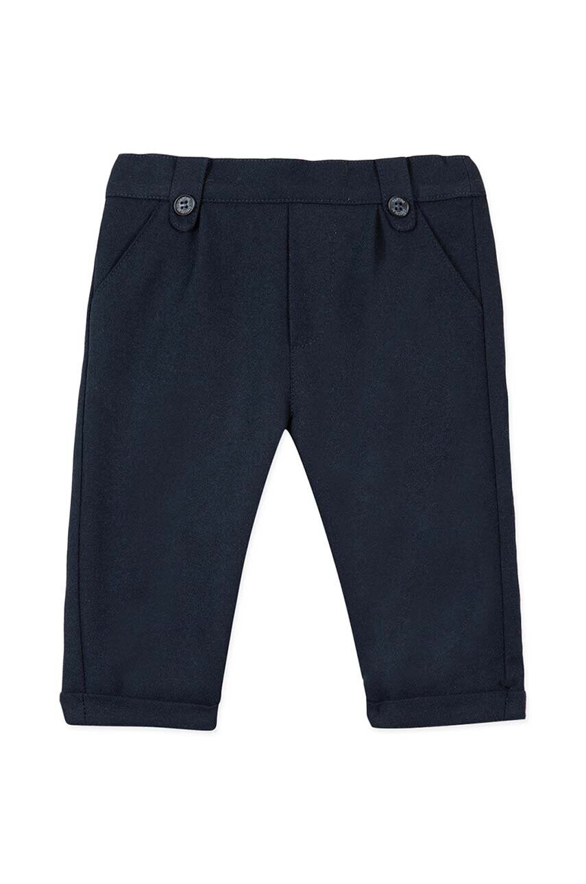 Tartine et Chocolat pantaloni copii culoarea albastru marin, neted, TZ22041