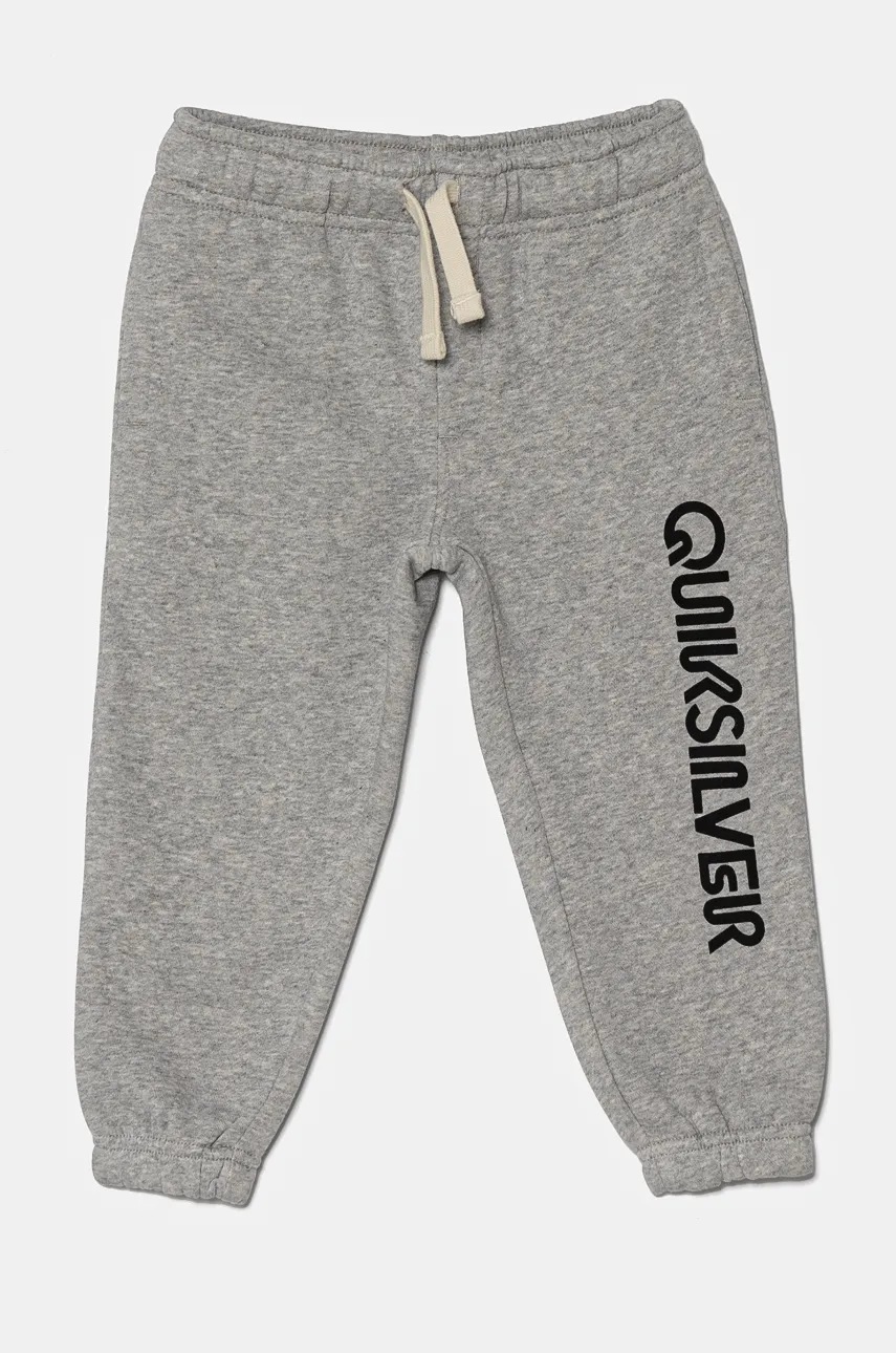 Quiksilver pantaloni de trening GRAPHIC JOGGER culoarea gri, cu imprimeu, AQKFB03012