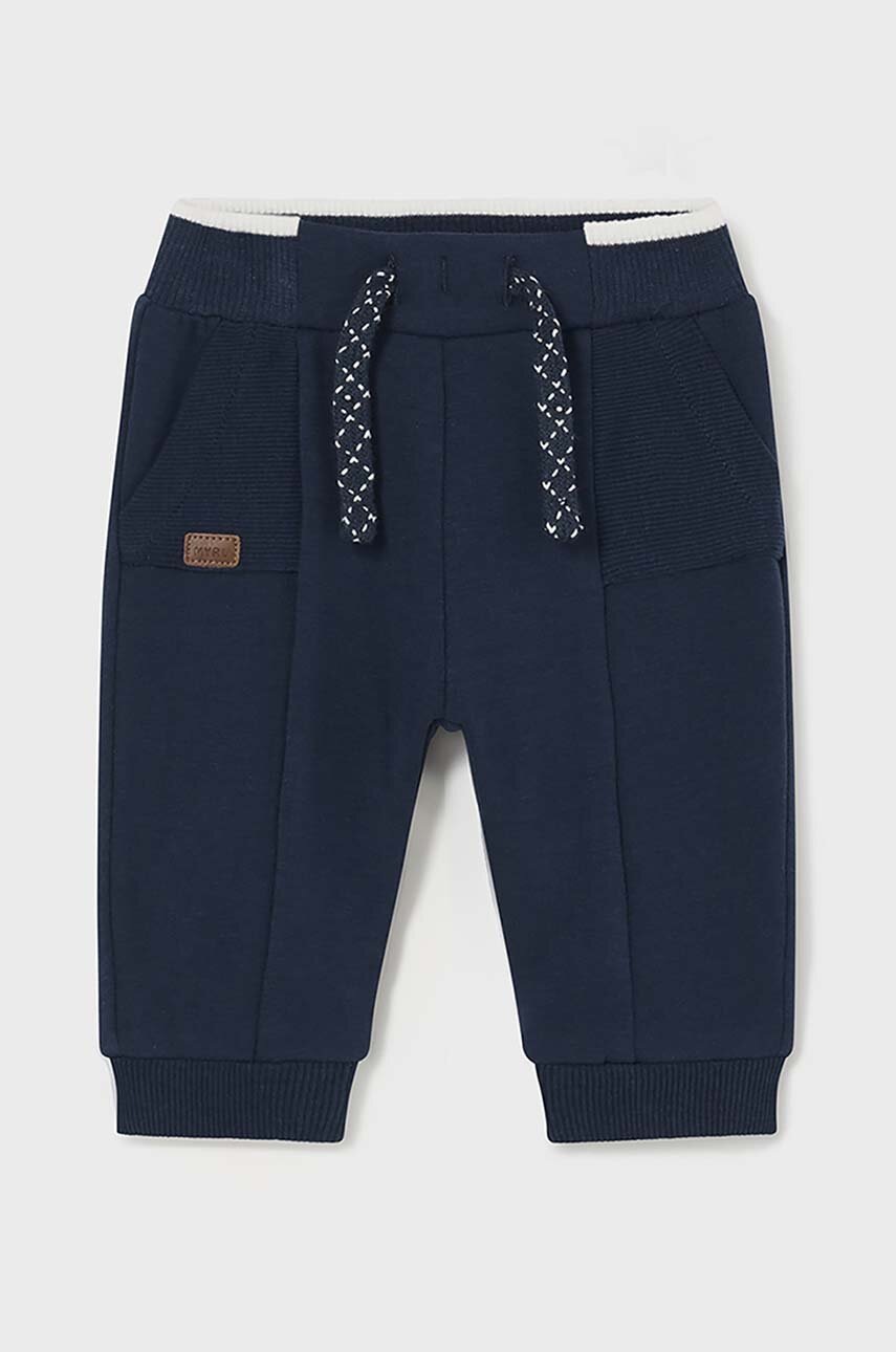 

Бебешки спортен панталон Mayoral Newborn в тъмносиньо с изчистен дизайн 2526, Тъмносин