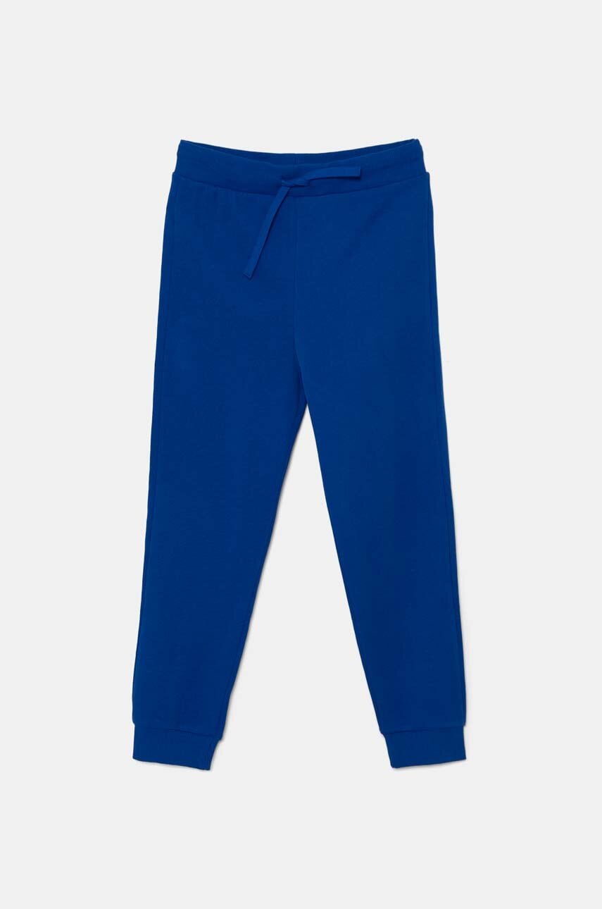 United Colors of Benetton pantaloni de trening din bumbac pentru copii neted, 3J68CF01P