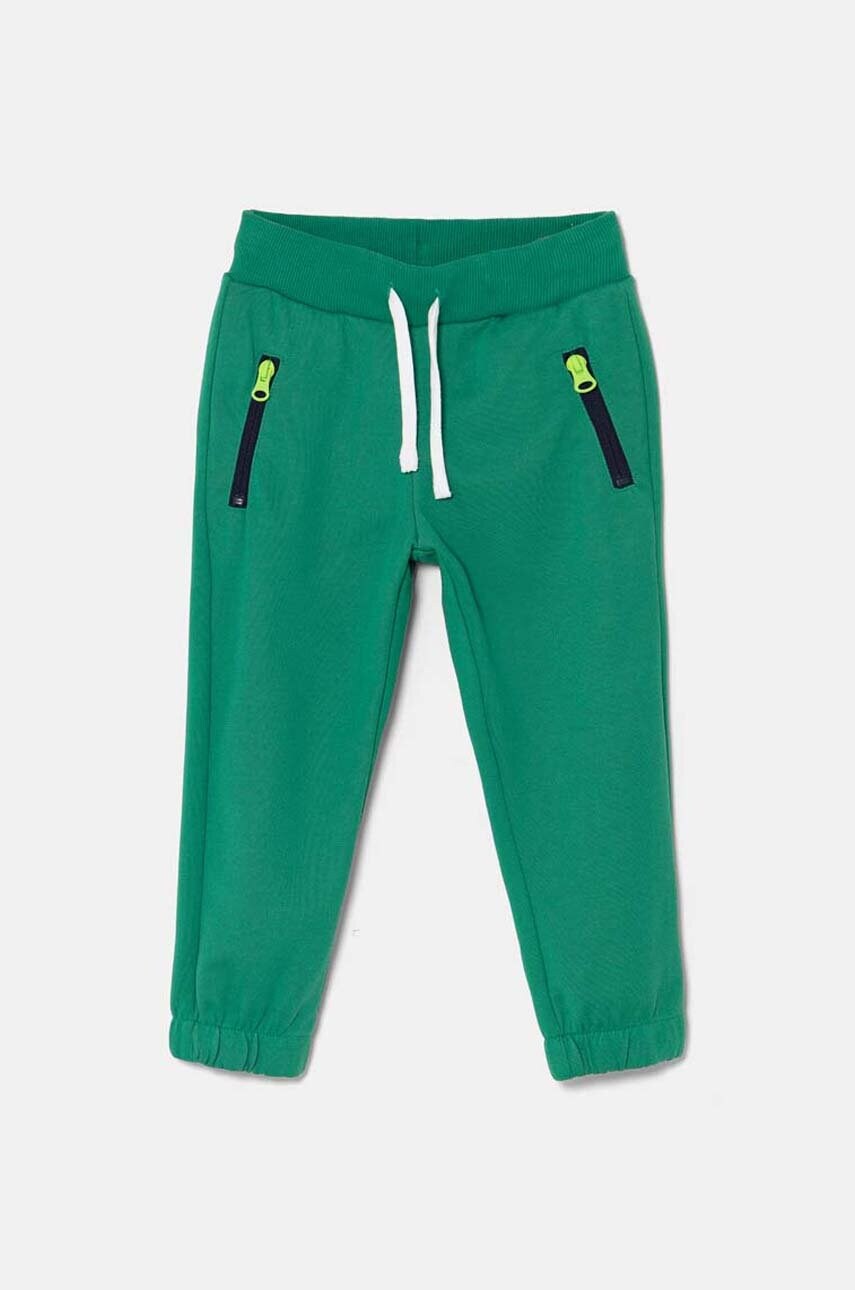 United Colors of Benetton pantaloni de trening pentru copii culoarea verde, neted, 330SGF03Z United Colors of Benetton pantaloni de trening pentru copii culoarea verde, neted, 330SGF03Z