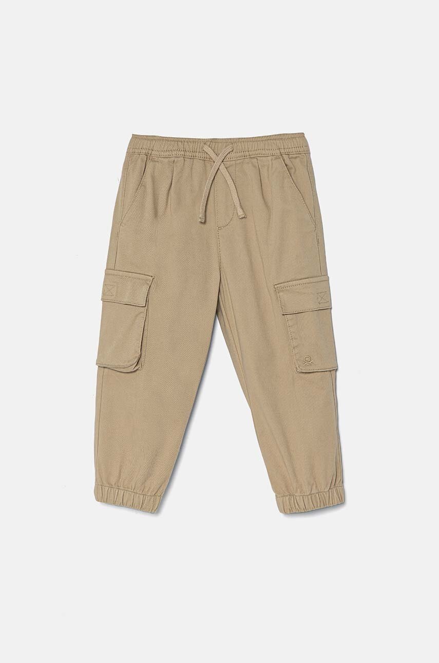 

Детски панталон United Colors of Benetton в бежово с изчистен дизайн 4HM6GF01Z, Бежов