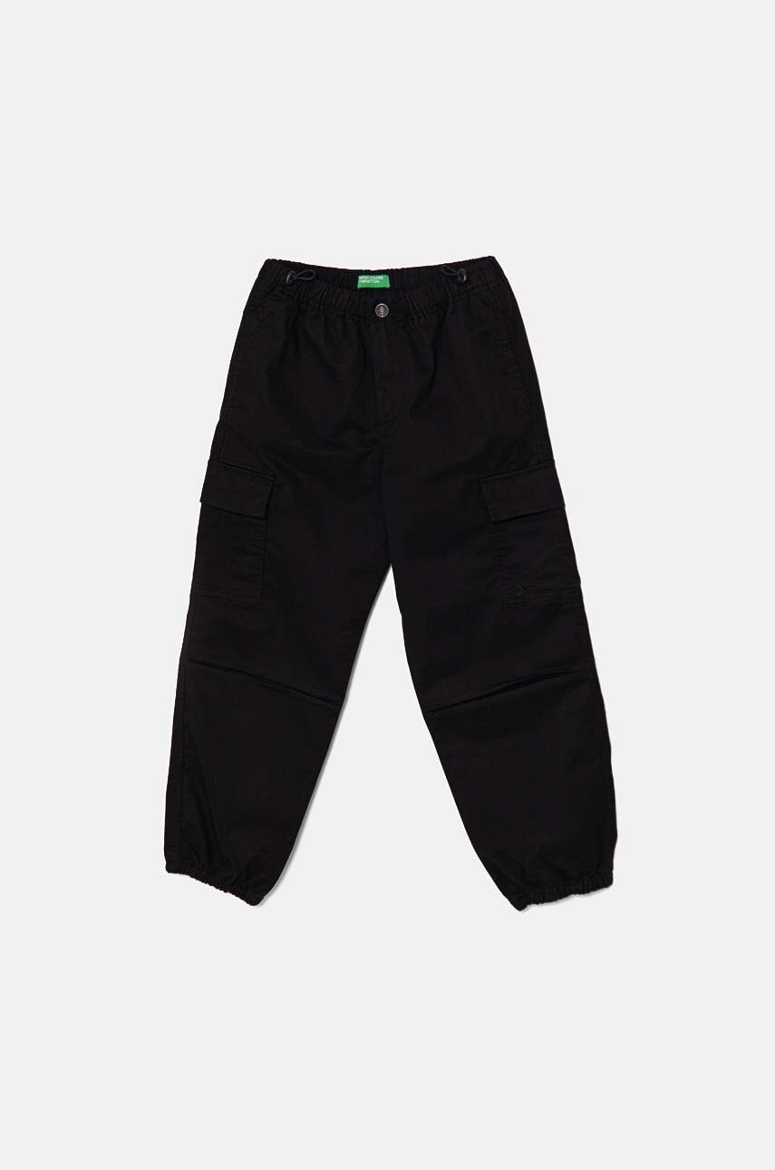 United Colors of Benetton pantaloni copii culoarea negru, neted, 4XZXCF03O United Colors of Benetton pantaloni copii culoarea negru, neted, 4XZXCF03O