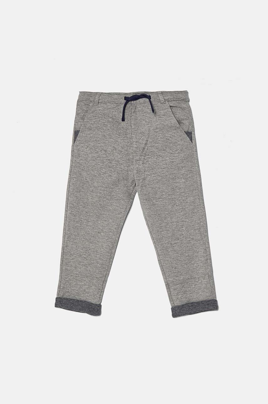 United Colors of Benetton pantaloni copii culoarea gri, melanj, 3F1YGF044