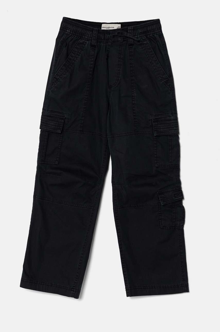 Abercrombie & Fitch pantaloni copii culoarea albastru marin, neted, KI230-4013