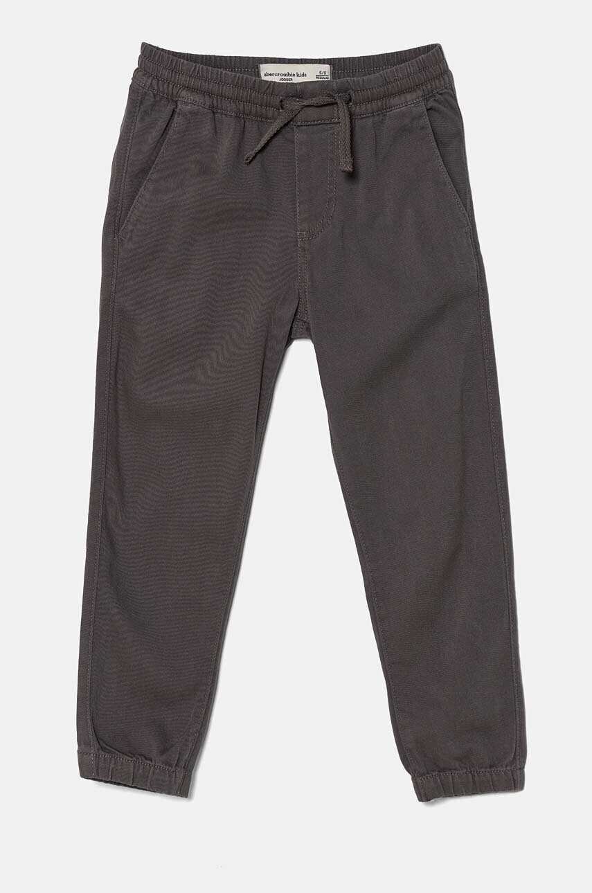 Abercrombie & Fitch pantaloni copii culoarea gri, neted, KI230-4018