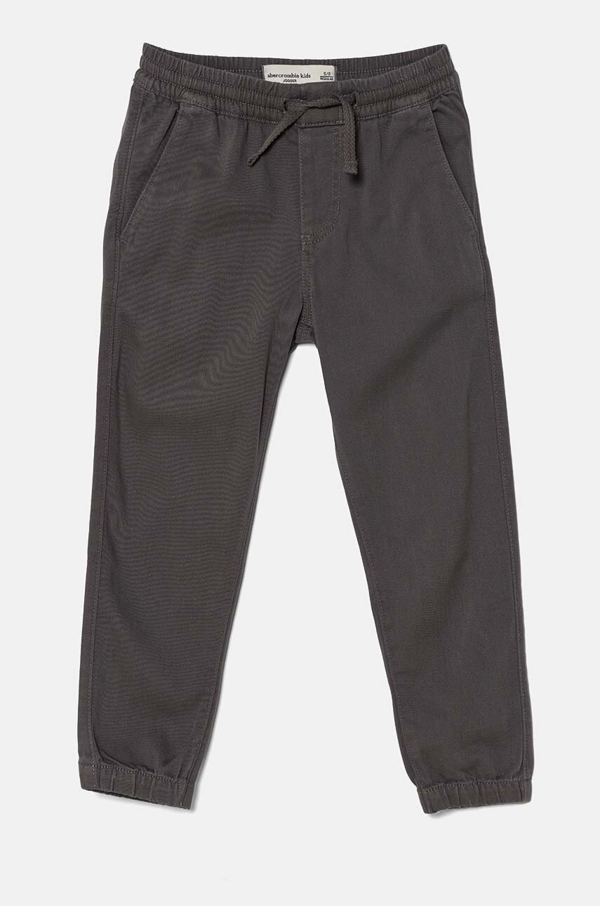 Abercrombie & Fitch pantaloni copii culoarea gri, neted, KI230-4018